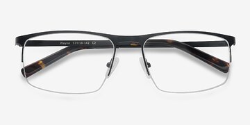 Noir Wayne -  Métal Lunettes de vue