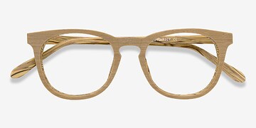 Jaune Providence -  Classiques Bois mixte Lunettes de vue