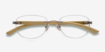 Silver Yellow Potential -  Légèreté Bois mixte Lunettes de vue