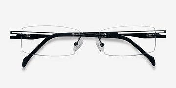 Noir Lance -  Légèreté Titanium Lunettes de vue