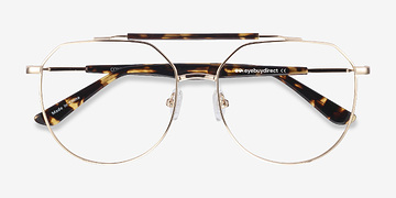 Golden Tortoise Coxon -  Vintage Métal Lunettes de vue