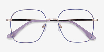 Purple & Gold Arty -  Vintage Métal Lunettes de vue