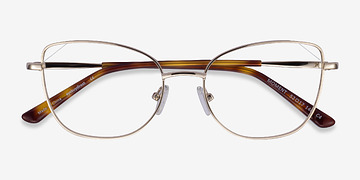 Light Gold Moment -  Vintage Métal Lunettes de vue