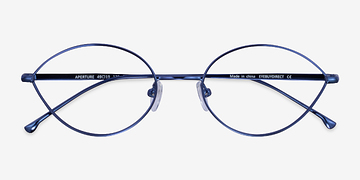 Bleu Aperture -  Métal Lunettes de vue