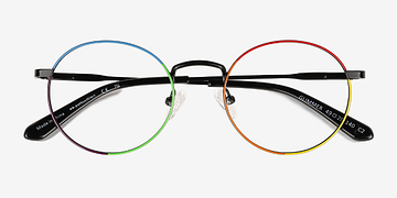 Shiny Black Rainbow Glimmer -  Métal Lunettes de vue