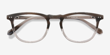 Striped Clear Illusion -  Vintage Acétate Lunettes de vue