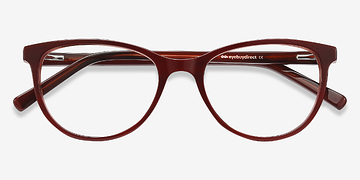 Red Striped Sphinx -  Vintage Acétate Lunettes de vue