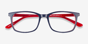 Navy & Red July -  Coloré Acétate Lunettes de vue