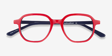 Red & Navy States -  Coloré Acétate Lunettes de vue
