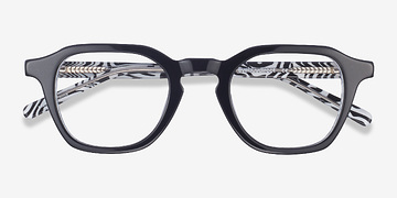 Black & Zebra Victor -  Vintage Acétate Lunettes de vue
