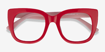 Red & Pink Unique -  Mode Acétate Lunettes de vue