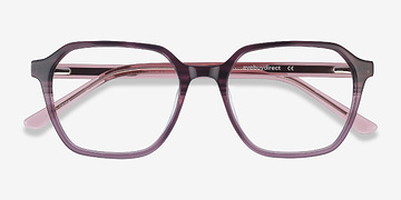 Purple Striped Glib -  Classiques Acétate Lunettes de vue