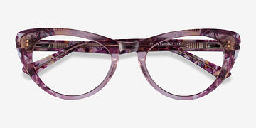 Clear Pink Floral Legato -  Acétate Lunettes de vue