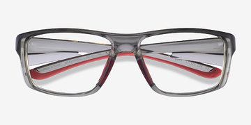 Clear Gray Red Buff -  Plastique Lunettes de vue