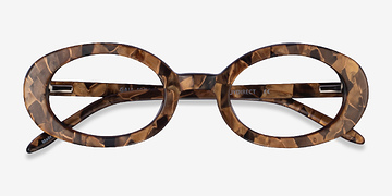 Brown Floral Gaia -  Acétate Lunettes de vue