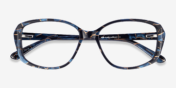 Blue Floral Freya -  Acétate Lunettes de vue