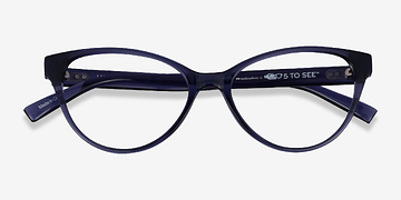 Crystal Dark Blue Lantana -  Plastique Lunettes de vue