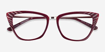 Burgundy Gold Trenta -  Mode Métal Lunettes de vue