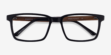 Noir Symbiosis -  Bois mixte Lunettes de vue