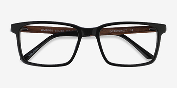Vert foncé Symbiosis -  Bois mixte Lunettes de vue