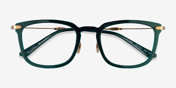 Dark Green Gold Clayton -  Métal Lunettes de vue