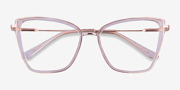Clear Champagne Rose Gold Jacqueline -  Métal Lunettes de vue