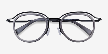 Gray Black Facet -  Métal Lunettes de vue