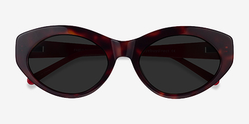 Tortoise & Red Fabulous -  Acétate Lunettes de soleil