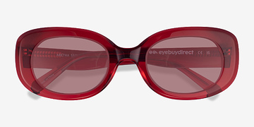 Crystal Red Aretha -  Acétate Lunettes de soleil