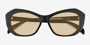 Solid Black Cha Cha -  Acétate Lunettes de soleil