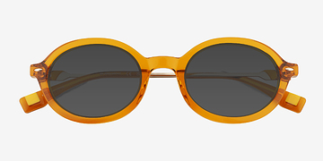 Clear Orange Adel -  Métal Lunettes de soleil